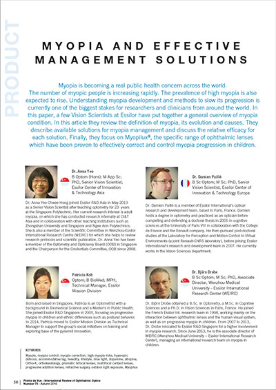 Myopia and effective management solutions